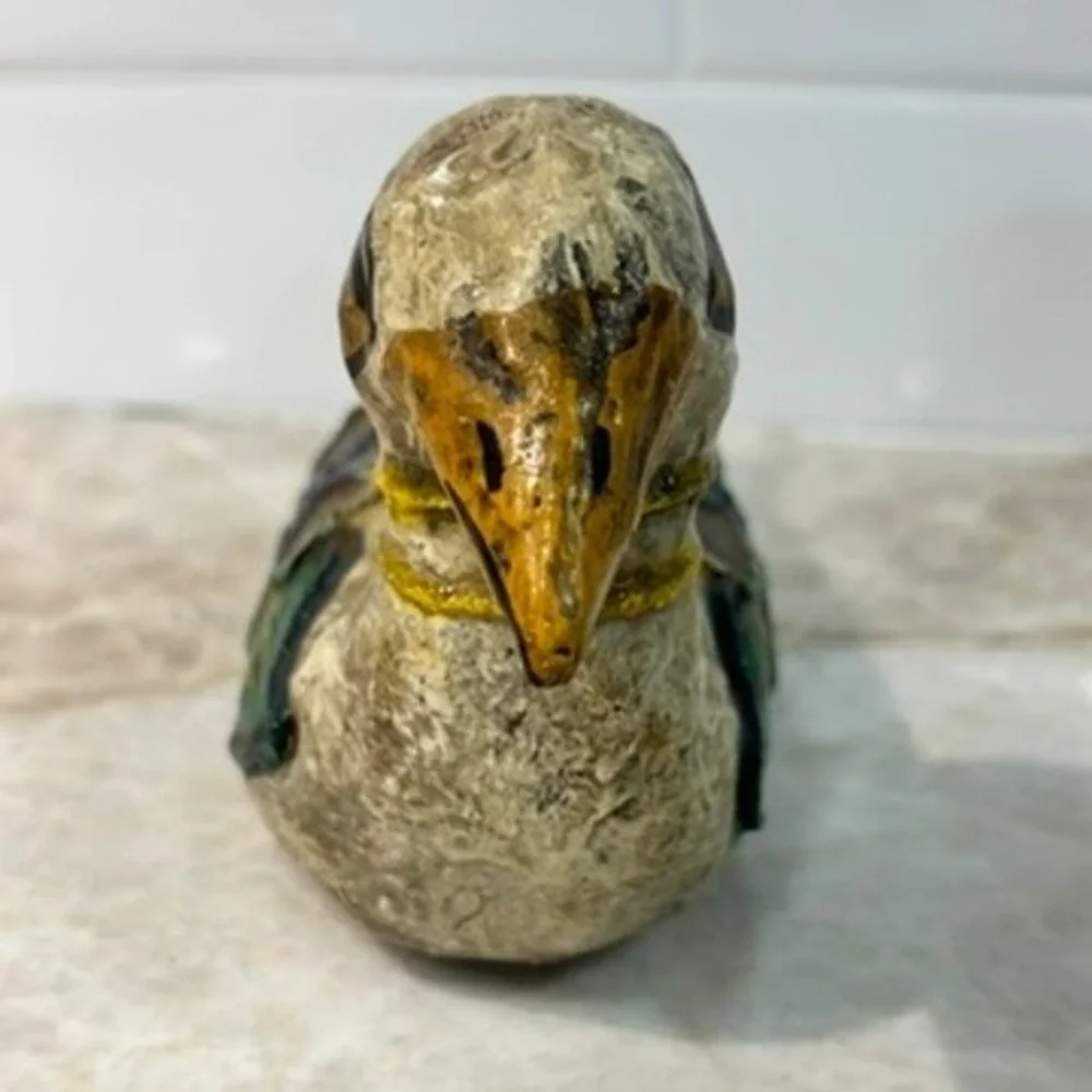 Vintage Antigua Papier Mache Duck Figure‎ Hand Painted Folk Art Sculpture 7